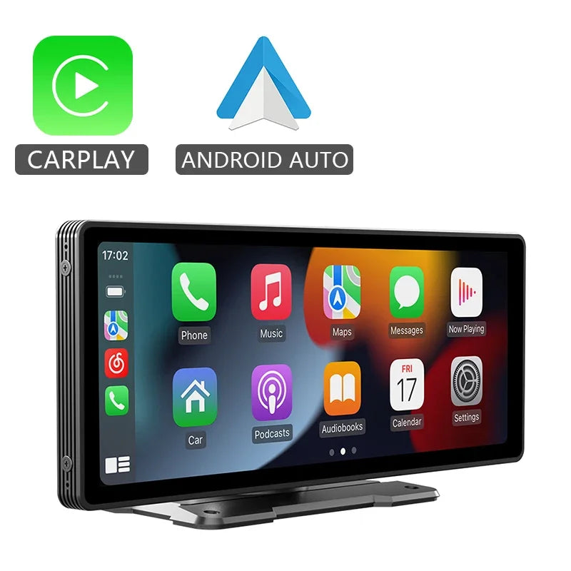 🚗 Rétroviseur Multimédia 10,26" – CarPlay & Android Auto Sans Fil, Bluetooth, AUX, USB