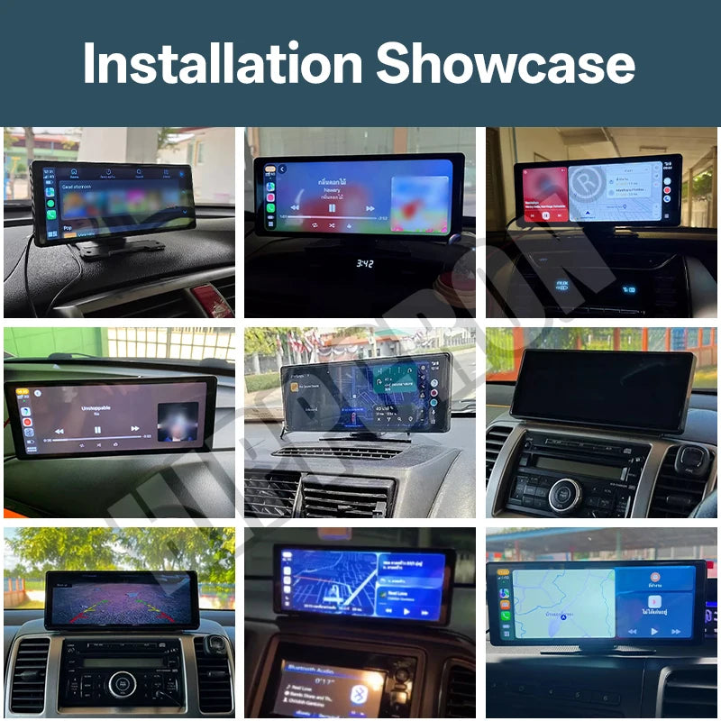 🚗 Rétroviseur Multimédia 10,26" – CarPlay & Android Auto Sans Fil, Bluetooth, AUX, USB